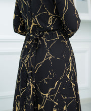 Marble Basic Dress (Black/Gold)