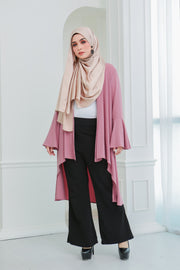 Short Flare Sleeve Cardi (Rosy Pink)