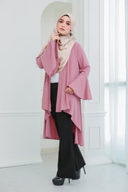 Short Flare Sleeve Cardi (Rosy Pink)