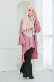Short Flare Sleeve Cardi (Rosy Pink)