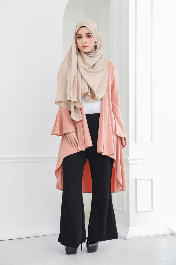 Short Flare Sleeve Cardi (Peach)