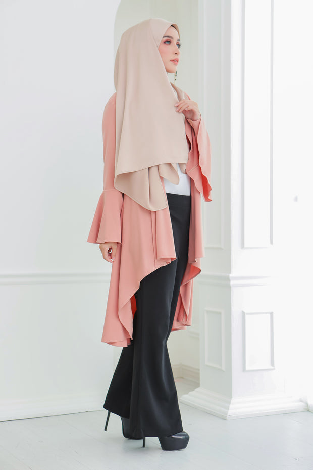Short Flare Sleeve Cardi (Peach)
