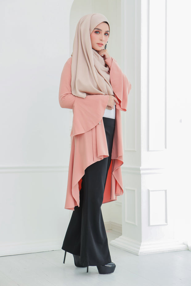 Short Flare Sleeve Cardi (Peach)