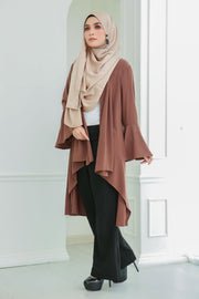Short Flare Sleeve Cardi (Mocha)