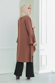 Short Flare Sleeve Cardi (Mocha)