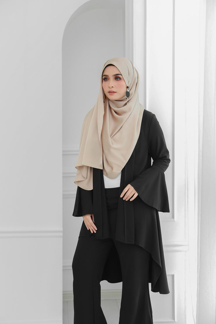 Short Flare Sleeve Cardi (Black)