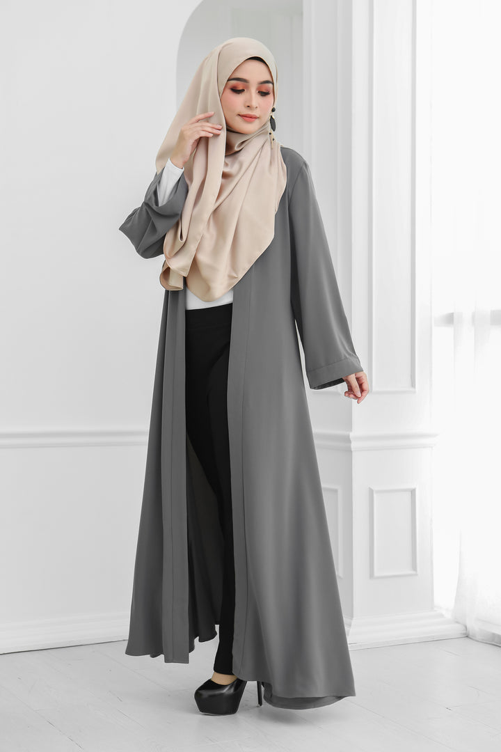 Long Wide Sleeves Cardi (Grey)