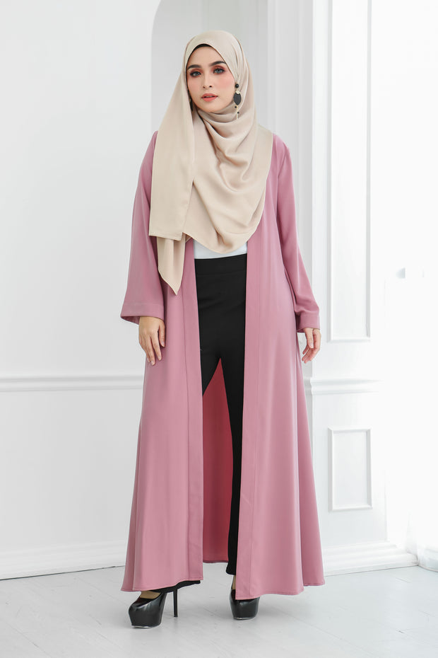Long Wide Sleeves Cardi (Rosy Pink)