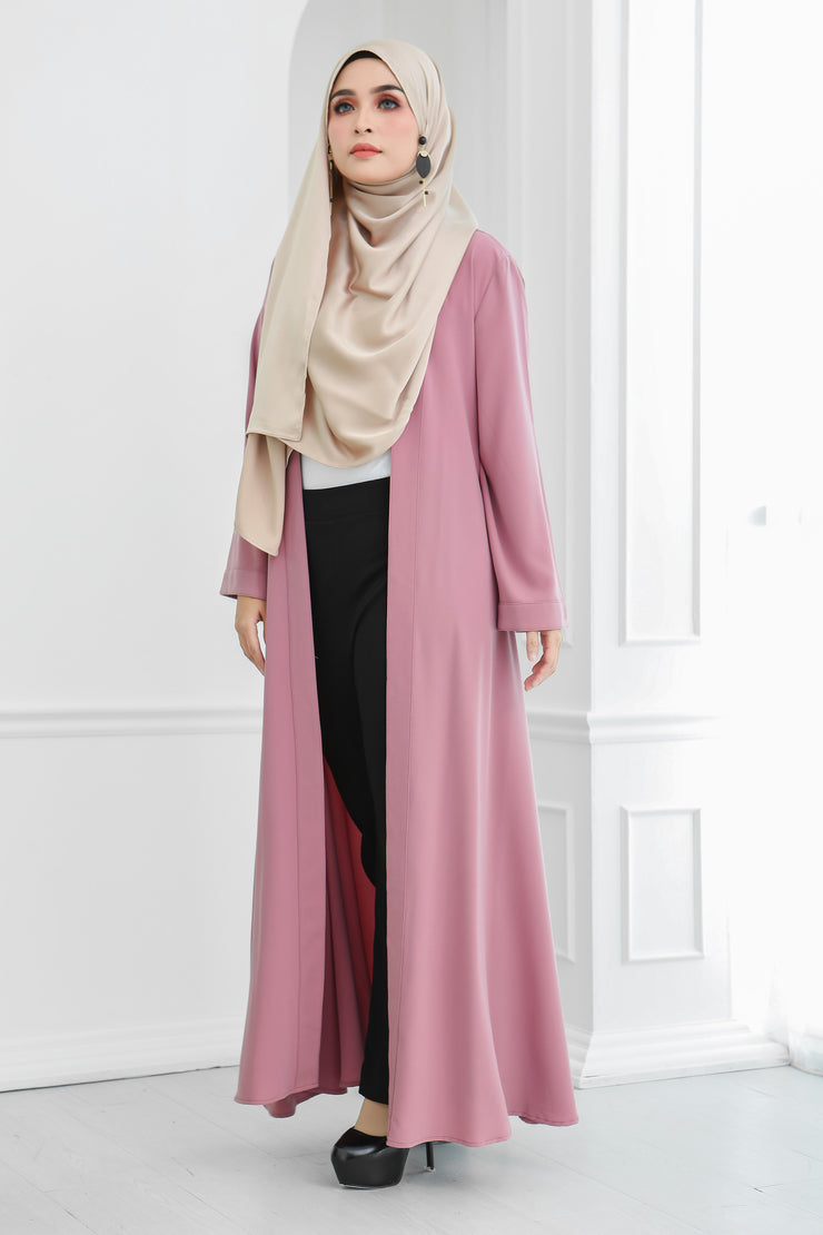 Long Wide Sleeves Cardi (Rosy Pink)