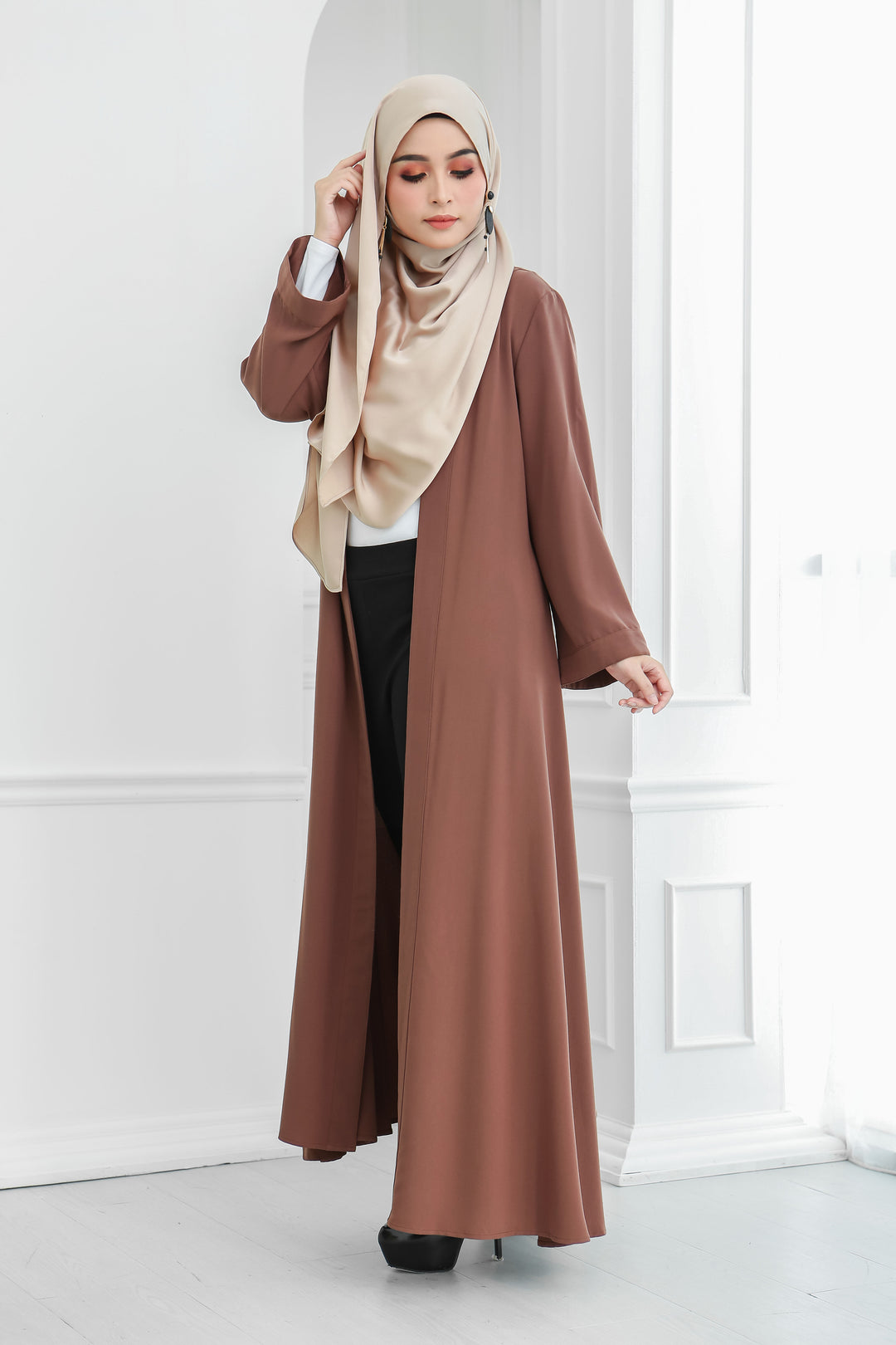 Long Wide Sleeves Cardi (Mocha)
