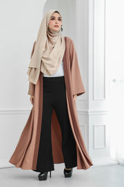 Stripe Long Cardi (Brown)