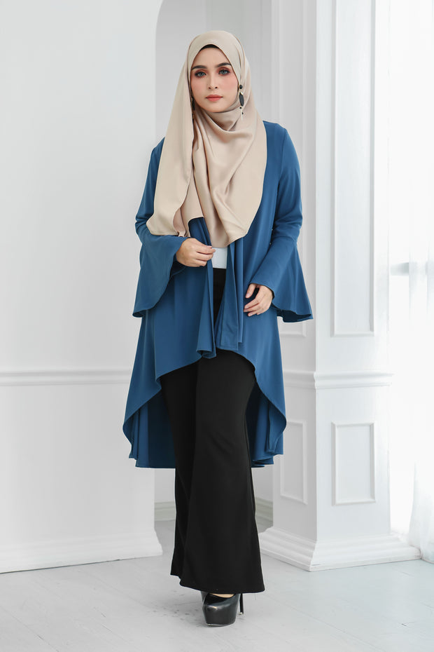 Short Flare Sleeve Cardi (Blue)