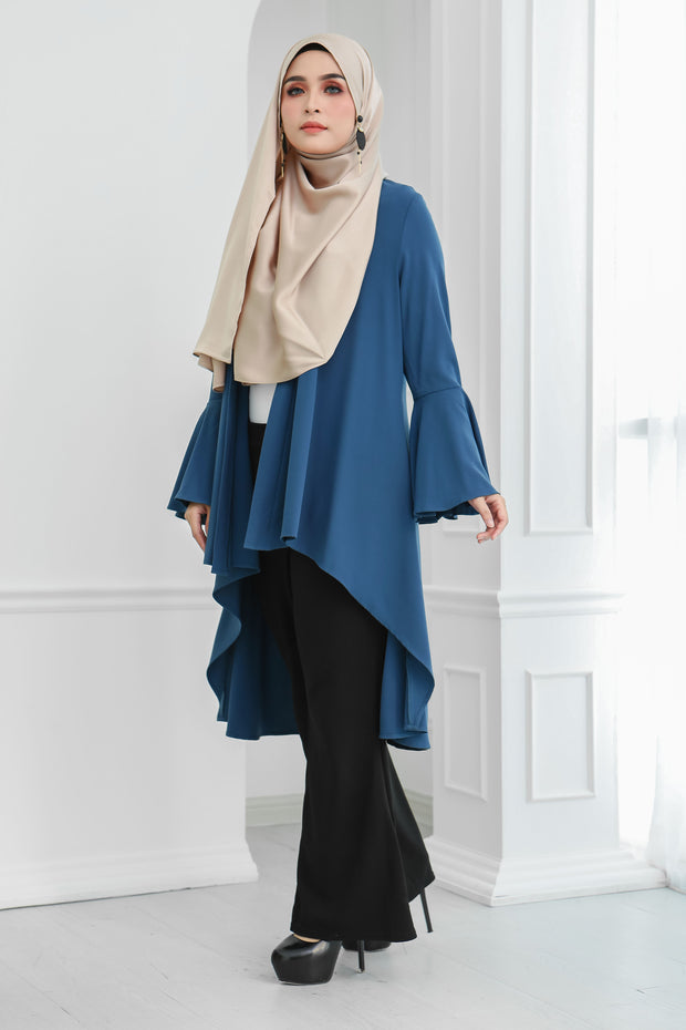 Short Flare Sleeve Cardi (Blue)