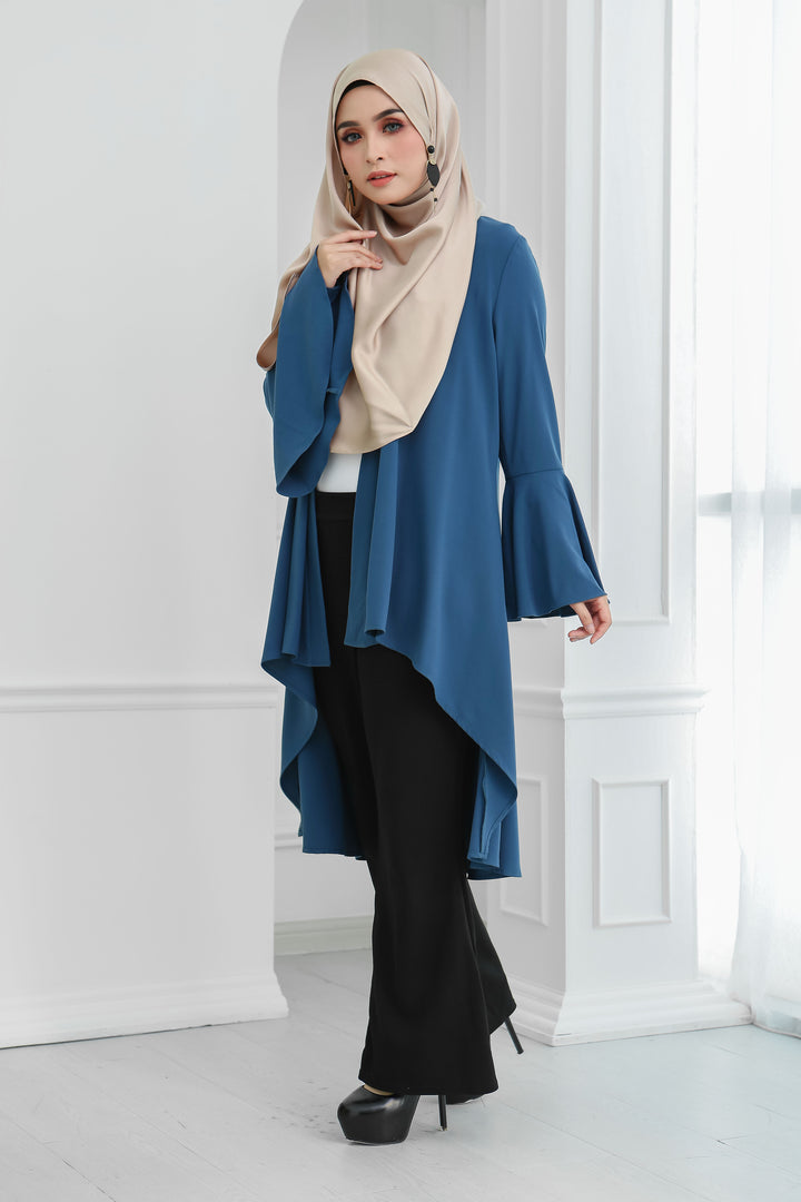 Short Flare Sleeve Cardi (Blue)