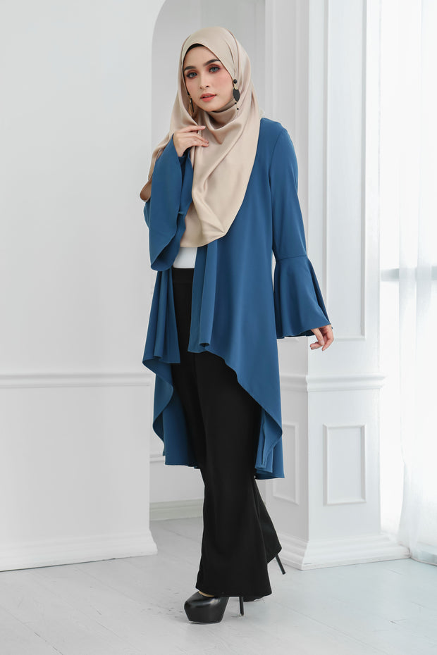 Short Flare Sleeve Cardi (Blue)
