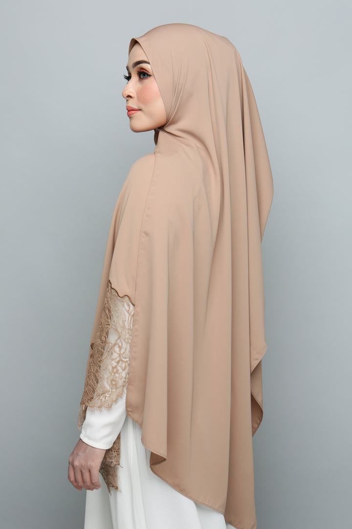 Powdered Chiffon Lace Toffee Nut (Width)