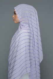 Textured Embroidery Shawl (Lavender)