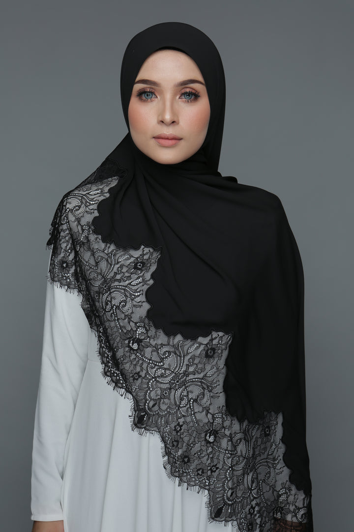 Powdered Chiffon Lace Caviar (Length)