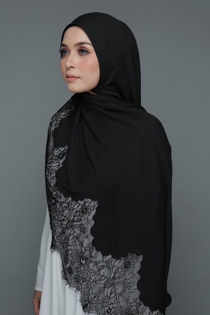 Powdered Chiffon Lace Caviar (Length)