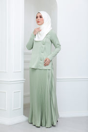 Satin Pleated Co Ord (Mint)
