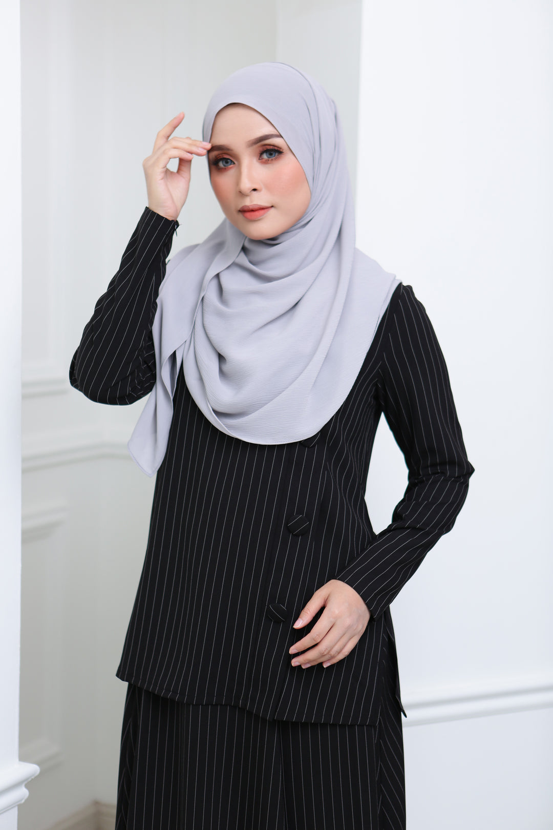 Flare Stripe Co Ord (Black)