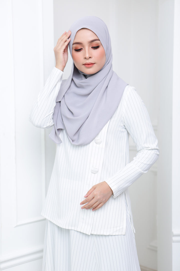 Flare Stripe Co Ord (White)