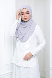 Flare Stripe Co Ord (White)