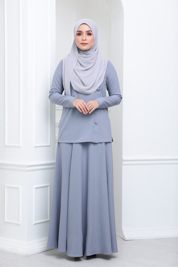 Flare Stripe Co Ord (Grey)