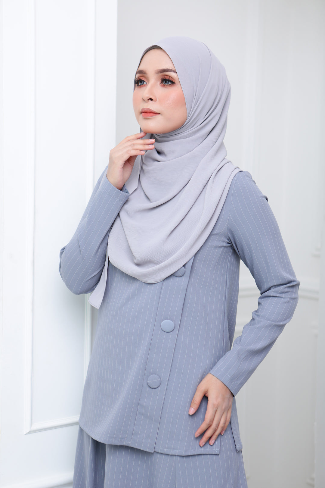Flare Stripe Co Ord (Grey)