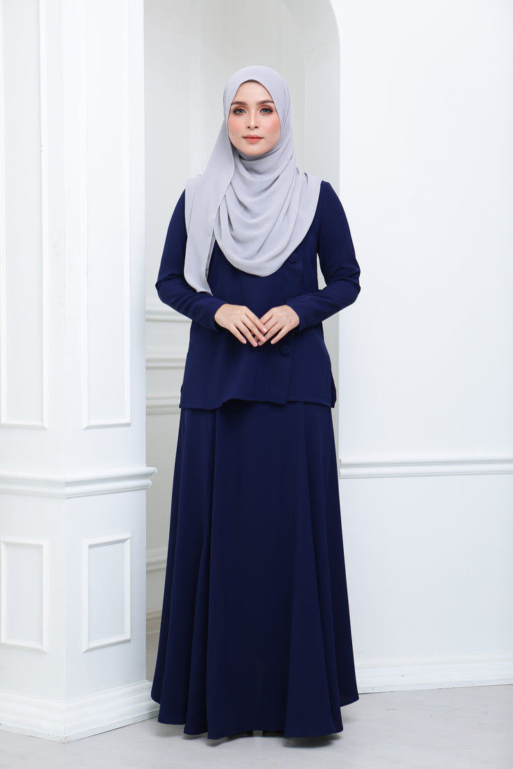 Flare Crepe Co Ord (Navy)