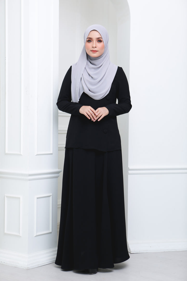 Flare Crepe Co Ord (Black)