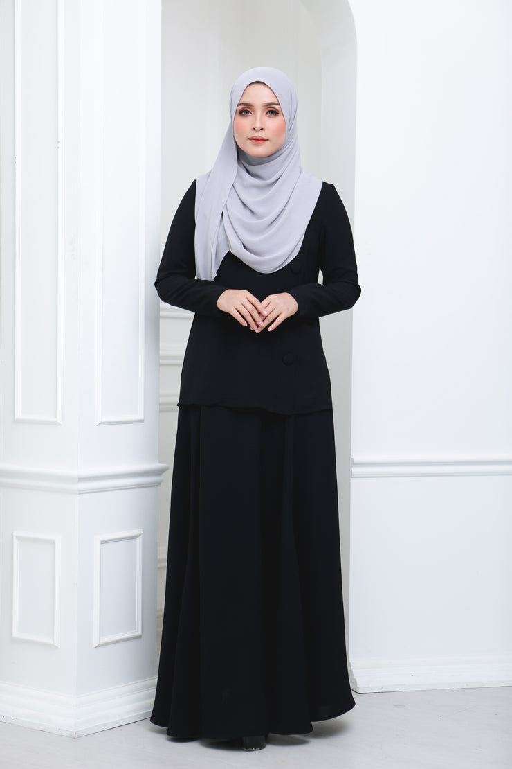 Flare Crepe Co Ord (Black)