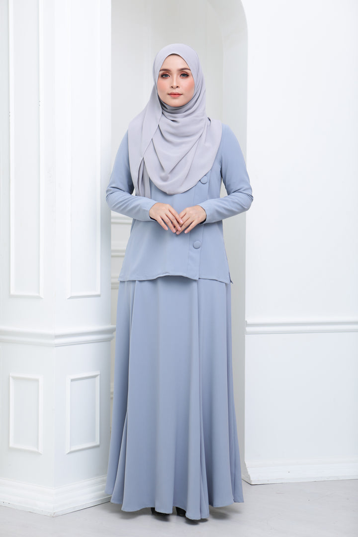 Flare Crepe Co Ord (Sky)