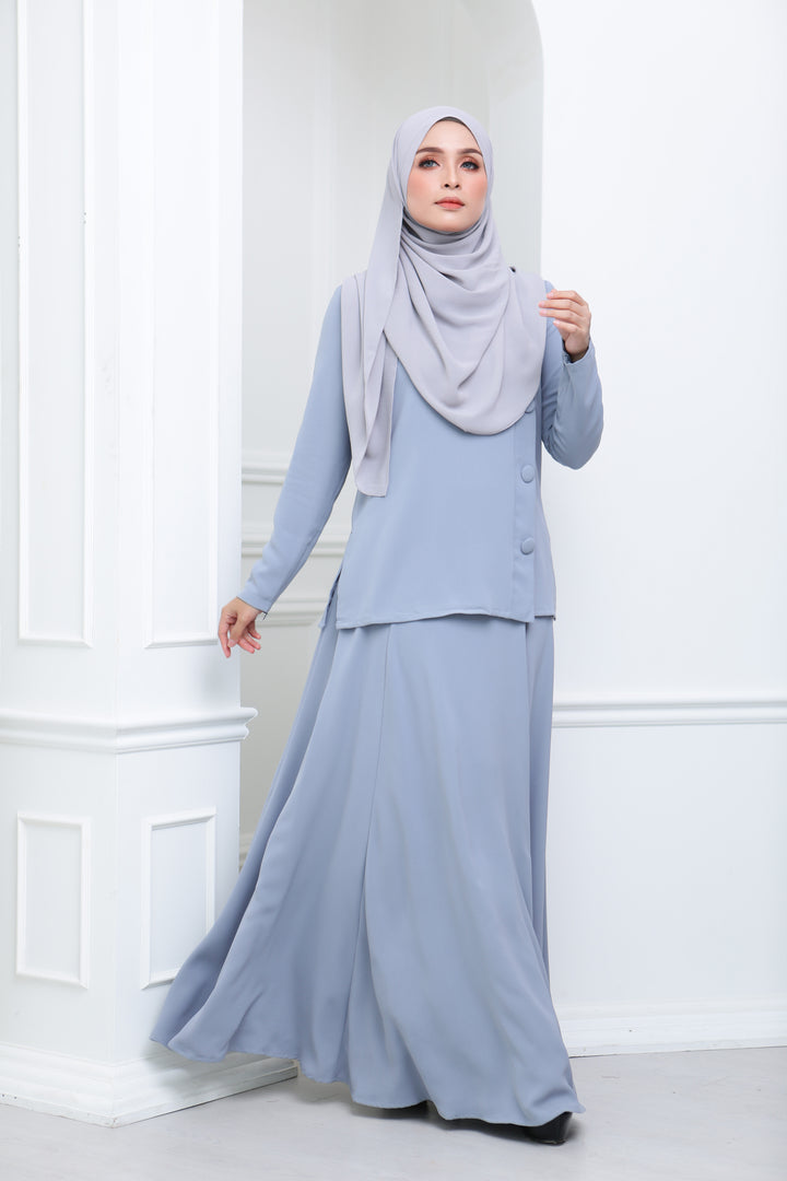 Flare Crepe Co Ord (Sky)