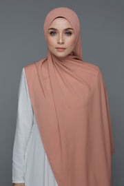 NN Powdered Chiffon Long Shawl (Powder Peach) | Nushee Nurra