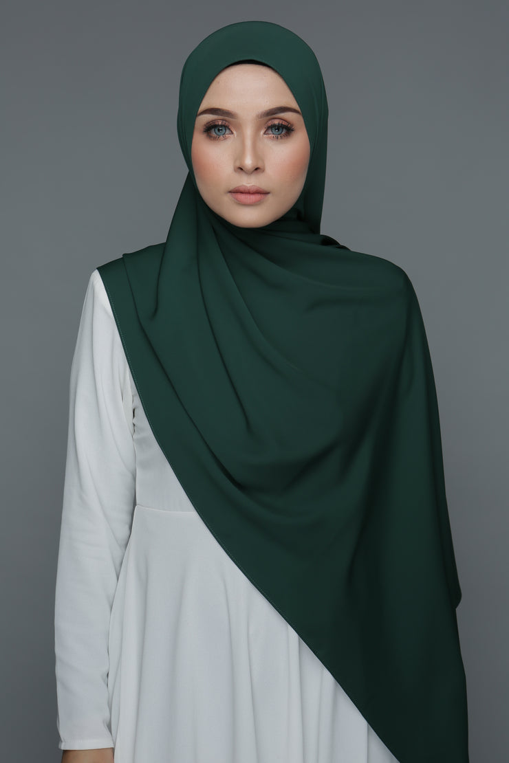 NN Powdered Chiffon Long Shawl (Avocado) | Nushee Nurra