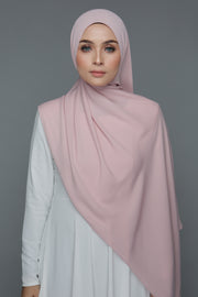 NN Powdered Chiffon Long Shawl (Dusty Light Pink) | Nushee Nurra