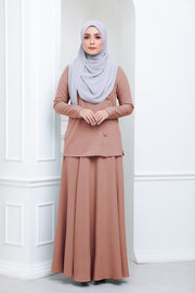 Flare Stripe Co Ord (Chestnut)