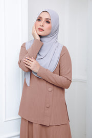 Flare Stripe Co Ord (Chestnut)