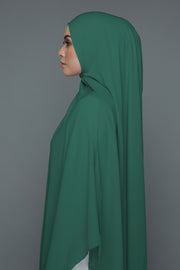 NN Powdered Chiffon Long Shawl (Green) | Nushee Nurra