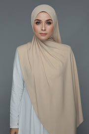 NN Powdered Chiffon Long Shawl (Neutral) | Nushee Nurra