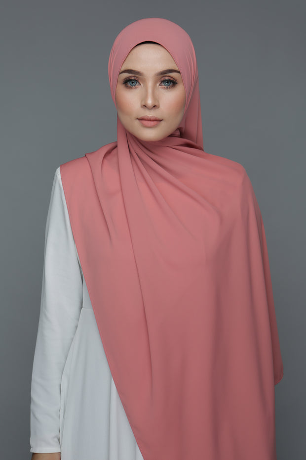 NN Powdered Chiffon Long Shawl (Sweet Pea Pink) | Nushee Nurra